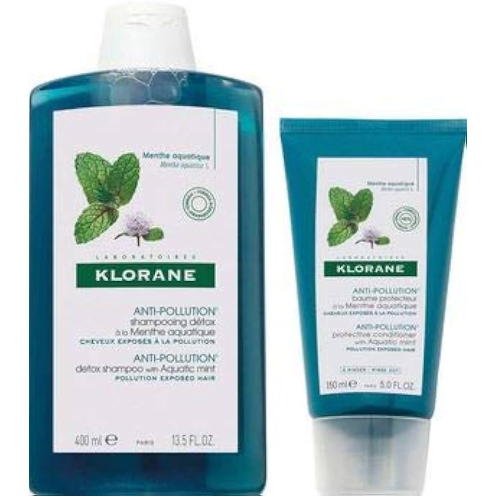 พร้อมส่ง ของแท้ KLORANE Antipollution Aquatic Mint Shampoo