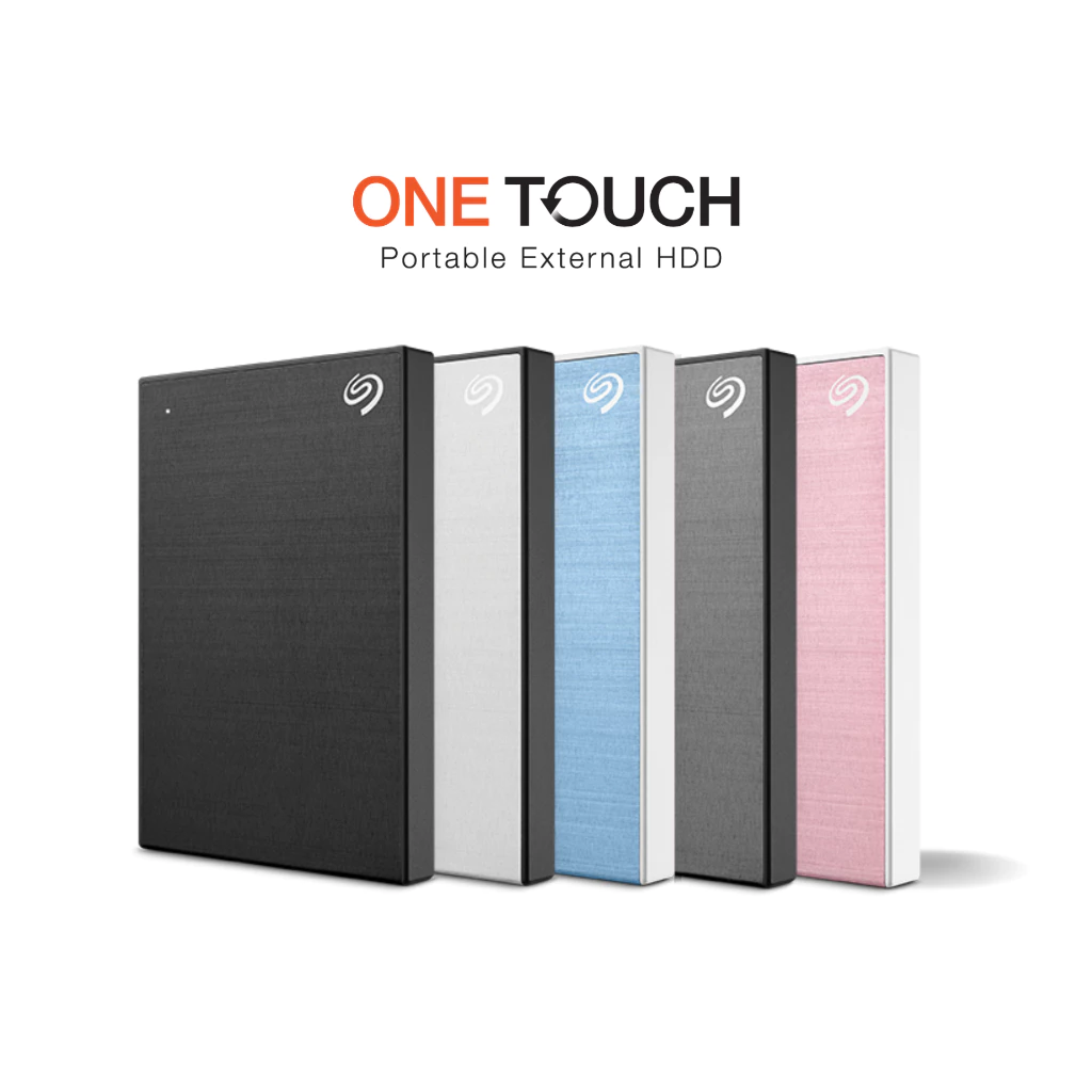Seagate One Touch with Password 2TB ฮาร์ดดิสก์แบบพกพา USB 3.0 พร้อมระบบล็อกข้อมูล (STKY200040X)