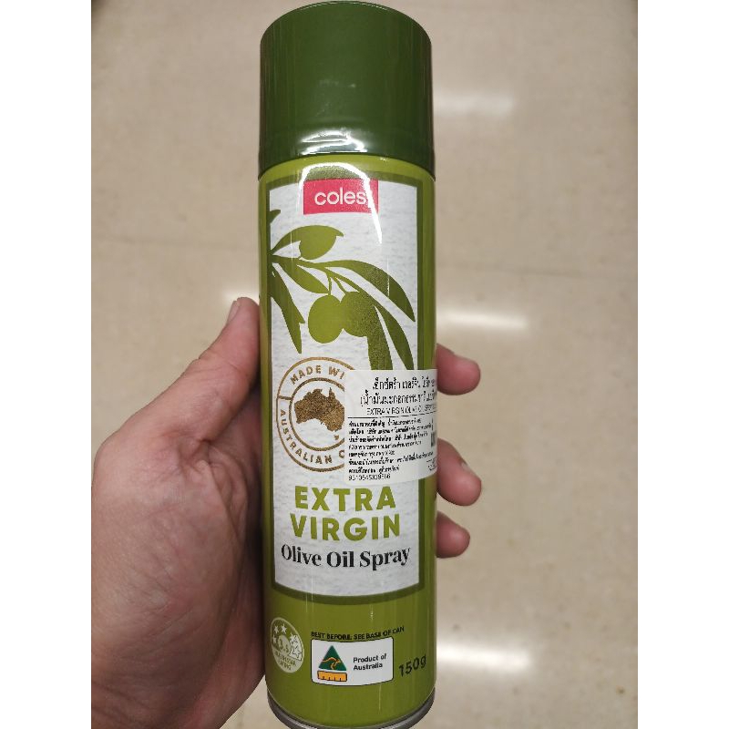 Coles Extra Virgin Olive Oil spray 150g. สเปรย์น้ำมันมะกอก Shopee