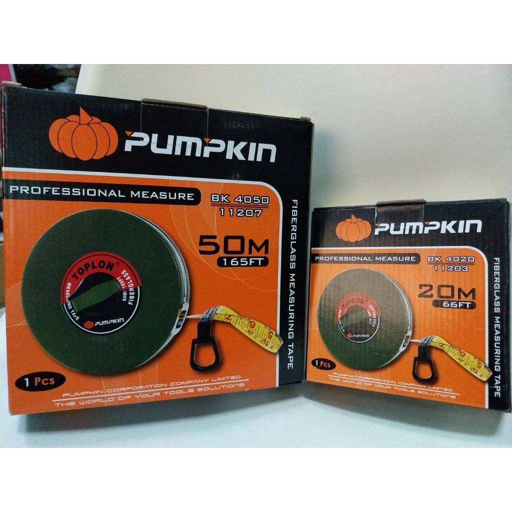 Toplon/Pumpkin สายวัดที่ใยแก้ว เทปเทปวัดที่ 20เมตร 30เมตร 40 เมตร 50 ...