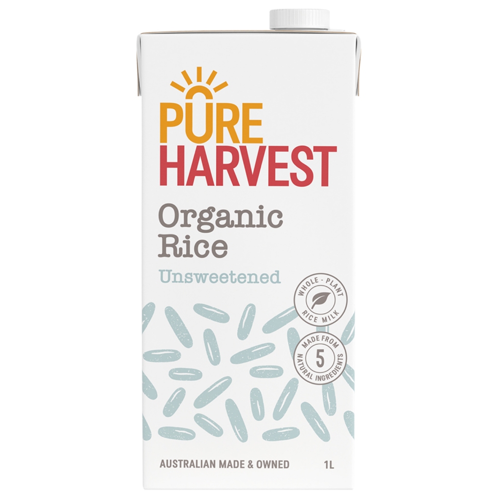 PureHarvest Organic Rice Milk Unsweetened 1 Liter เพียวฮาร์เวสต์ ออร์ ...