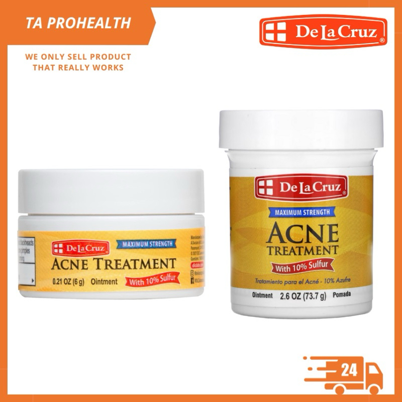 De La Cruz Acne Treatment Ointment with Sulfur 6g / 73.7g | Shopee Thailand