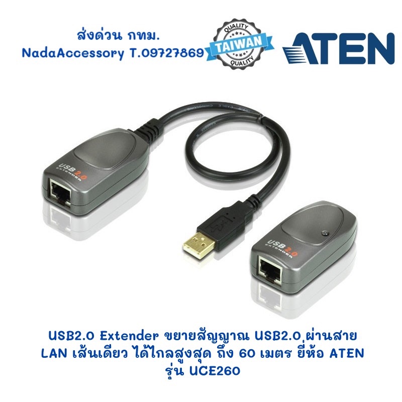 USB2.0 Extender ขยายสัญญาณ USB2.0 ผ่านสาย LAN เส้นเดียว ได้ไกลสูงสุด ...