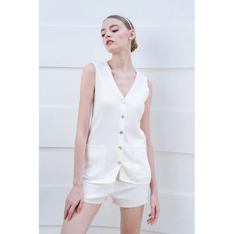 Relaxed Summer Knit Set, Ivory