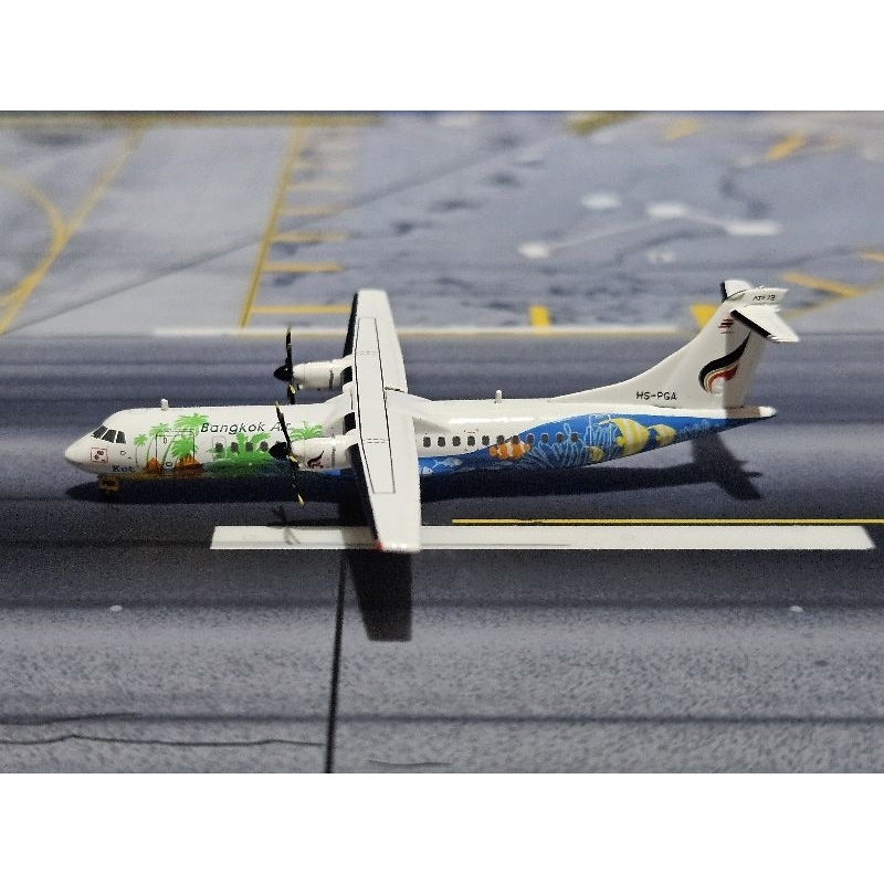 โมเดลเครื่องบิน Bangkok Airways บางกอกแอร์เวย์ ATR-72-500 HS-PGA Scale  1:400 By JC Wings | Shopee Thailand