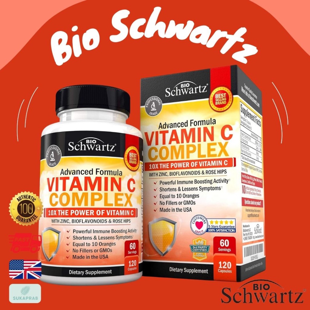 พร้อมส่ง BioSchwartz Vitamin C Complex 1000mg 120 Capsules Shopee