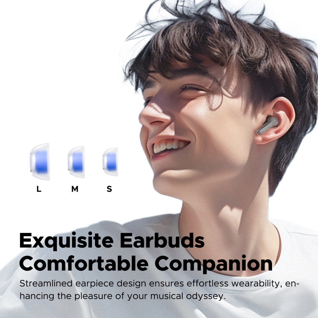 SoundPEATS Clear หูฟังไร้สาย หูฟังบลูทูธ Bluetooth 5.3 Dual Mics ENC Gaming Mode App Support