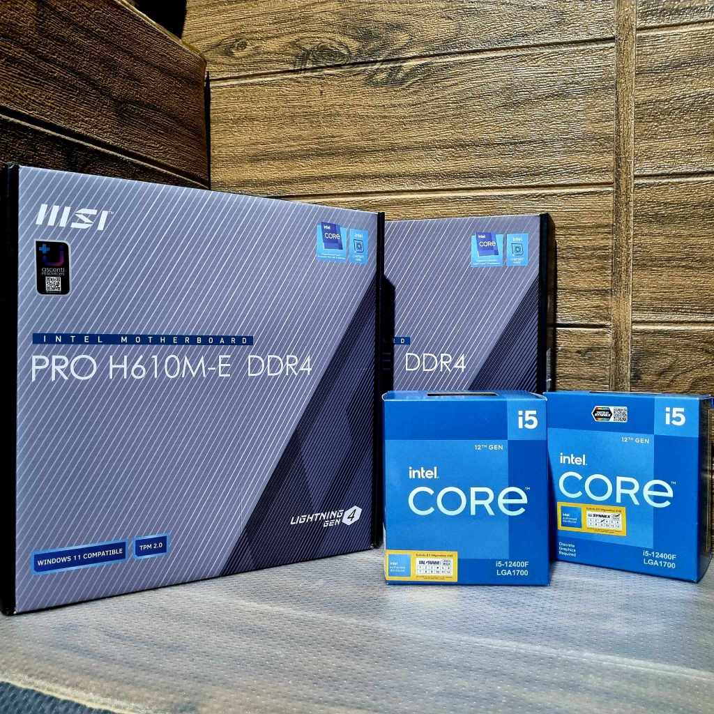 ( มือ1) CPU INTEL CORE I5 12400F 6C/12T (LGA 1700) + MSI PRO H610M -E ...
