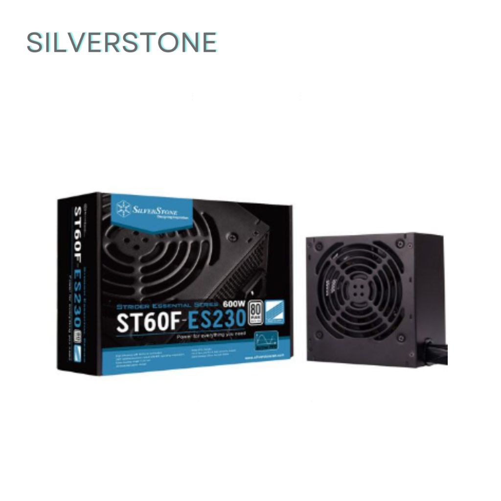 SILVERSTONE POWER SUPPLY (ESSENTIAL - 600W BK 80 PLUS) (ST60F-ES230 ...