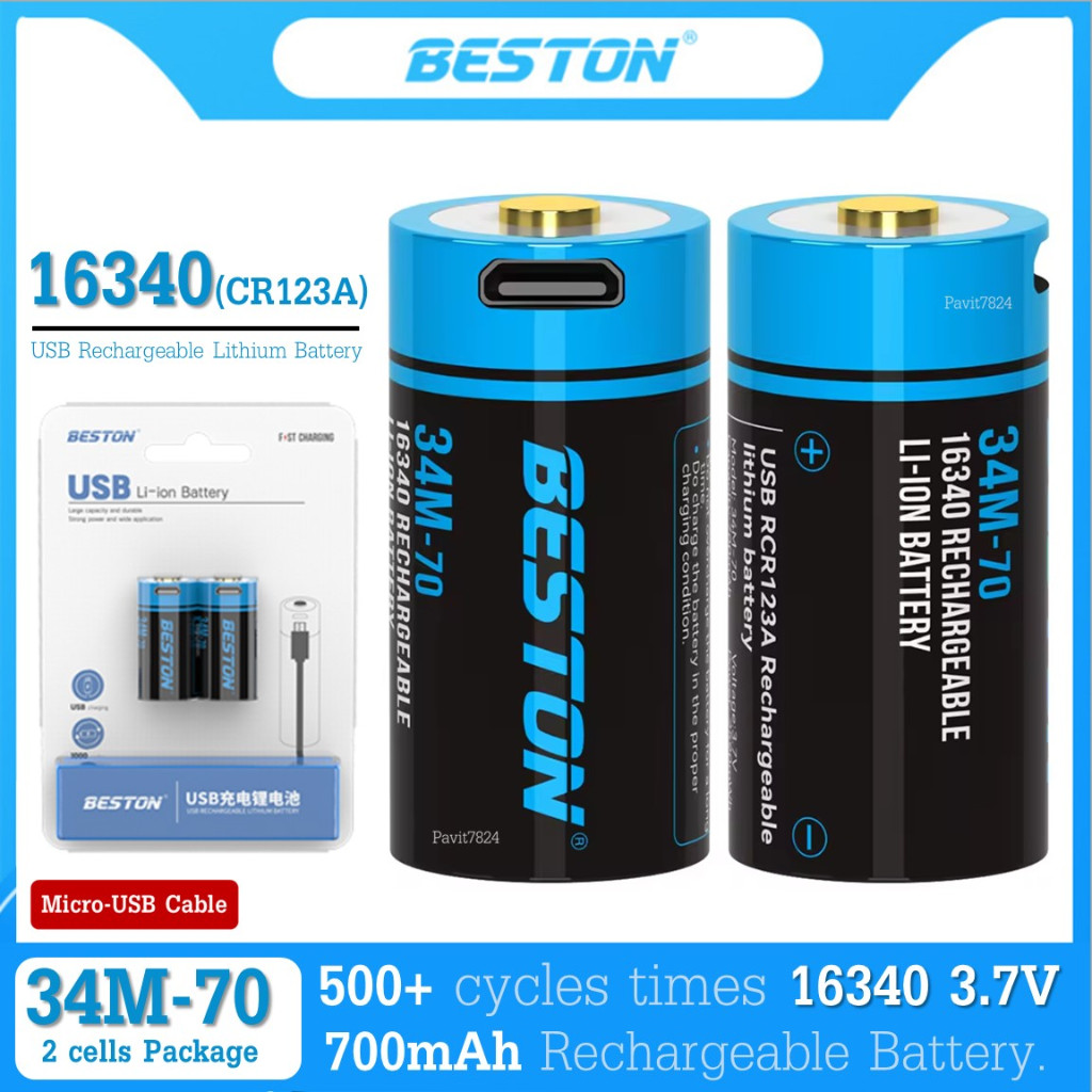 China Wholesale Icr16340 Rcr 123A Lithium Li Ion Icr 16340 3V 3.7V
