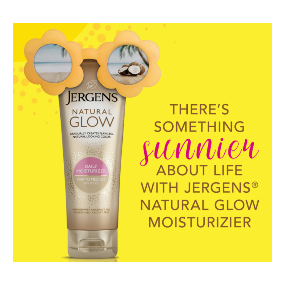 Jergens Natural Glow Daily Moisturizer LIGHT BRONZE 59 ml ครีมเปลี่ยนสี ...