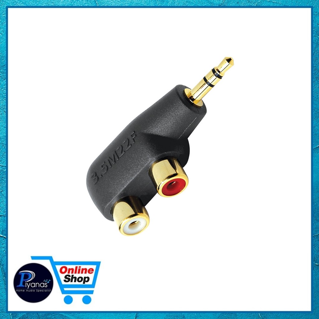 AUDIOQUEST : HARD MINI RCA ADAPTOR (Male 3.5mm to 2x Female RCA ...