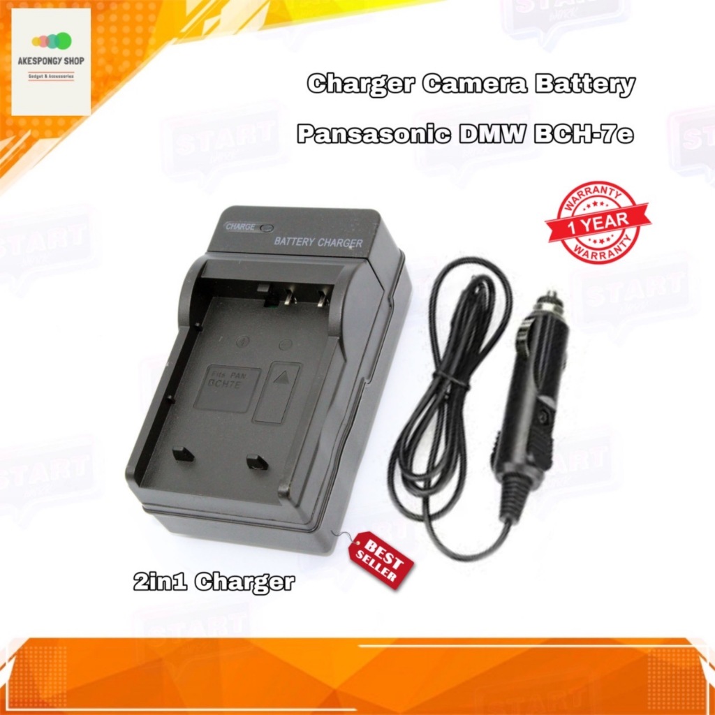 thumbnail interactive-video image 1 of Progo Battery Charger Kit For Panasonic DMW-BCH7 – Wall & Car Charger For DMC-FP3 FT10 TS10 1 of 2