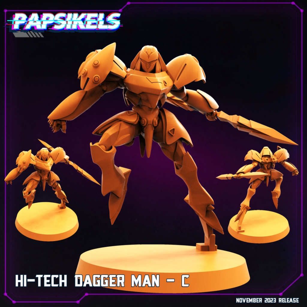 Hi-Tech Dagger Man [C] - Space Blade - Humanoid / 40mm scale 3D printed ...