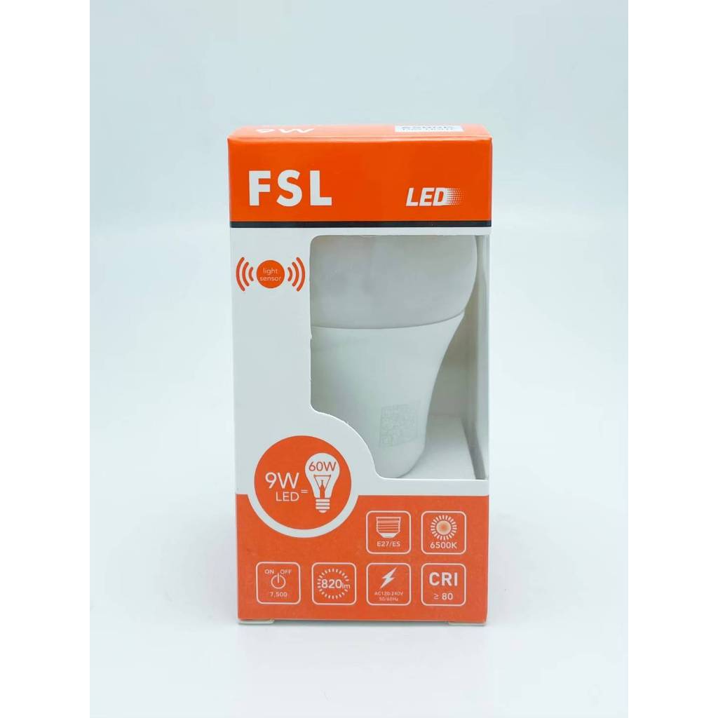 FSL LED Bulb Sunlight Sensor หลอดไฟเซนเซอร์ แสงอาทิตย์ 9W light sensor ...