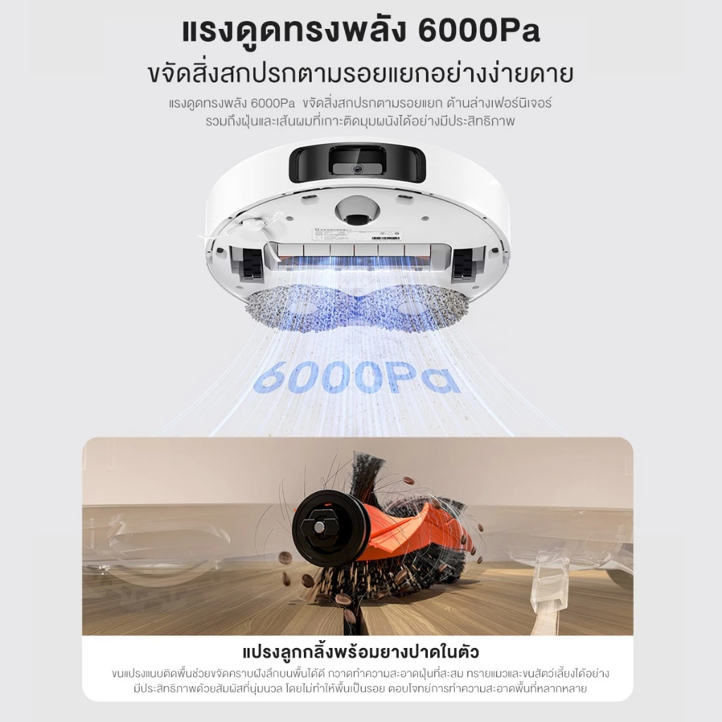Xiaomi Robot Vacuum X20+ / X20 Pro / X20 Max การเก็บฝุ่นอัตโนมัติโดยไม่ต้องล้าง แรงดูด 6000Pa เลเซอร์นำทาง LDS