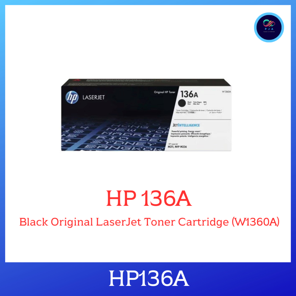 HP 136A Black Original LaserJet Toner Cartridge (W1360A) ตลับหมึกโทนเน ...