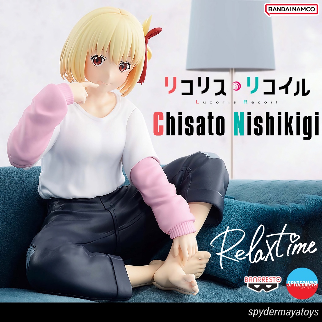 Figura Banpresto Nishikigi - Lycoris Recoil Relax Time 11 Cm - Collezione Ufficiale