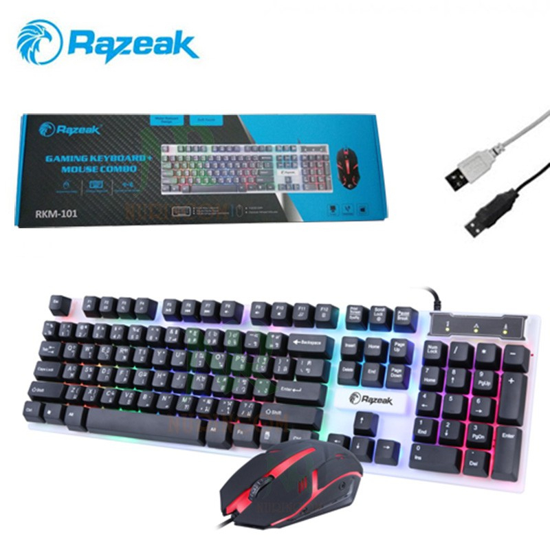 Razeak Keyboard & Mouse Gaming รุ่น RKM-101 เซ็ตคู่เมาส์+คีย์บอร์ด ...