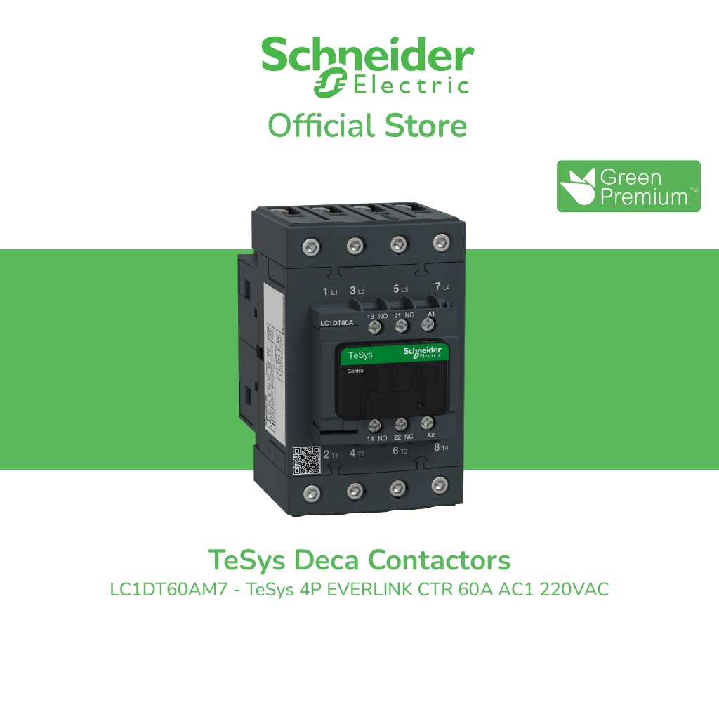 Schneider Electric Contactor, รุ่น Tesys Deca, 4P(4 NO), AC-1, 0 to ...