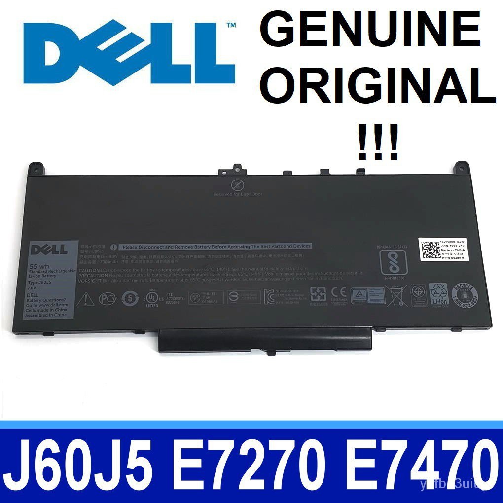 J60J5 55Wh Replacement Battery For Dell Latitude E7270 E7470 – 7.6V Li-Ion MC34Y 242WD 1w2y2
