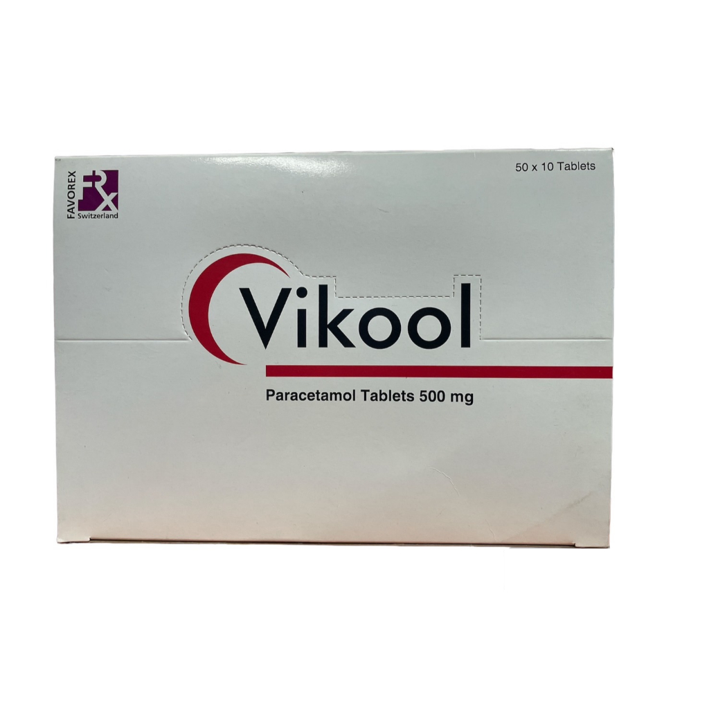 Vikool Paracetamol Tablets 500mg. พาราเซตามอล 500มิลลิกรัม 10 เม็ด [5 ...