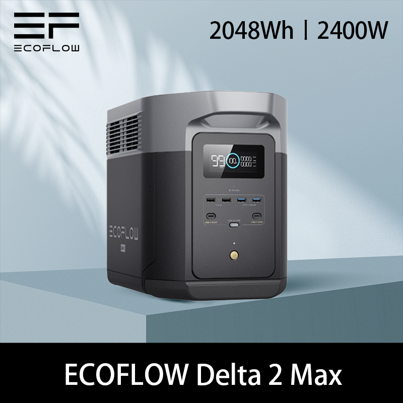 ECOFLOW Delta 2 Max Portable Power Station 2400W/2048Wh/640000mAh ...