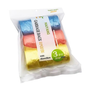 [ซื้อครบ 30.- ลดค่าส่ง 80.-] ถุงขยะ 3 ม้วน เกรดพรีเมี่ยม เหนียว ทนทานพิเศษ ขนาด 45x50 ซม. คละสี