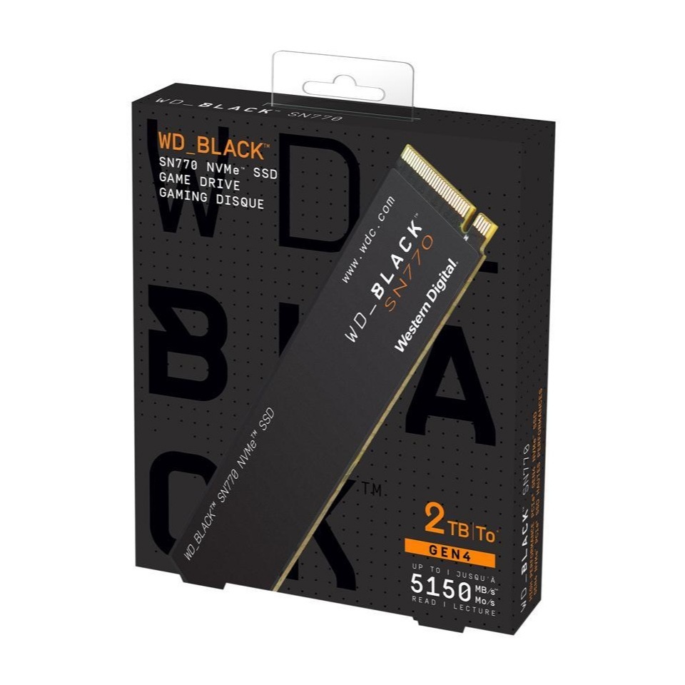 2TB SSD (เอสเอสดี) WD BLACK SN770 - PCIe 4x4/NVMe M.2 2280