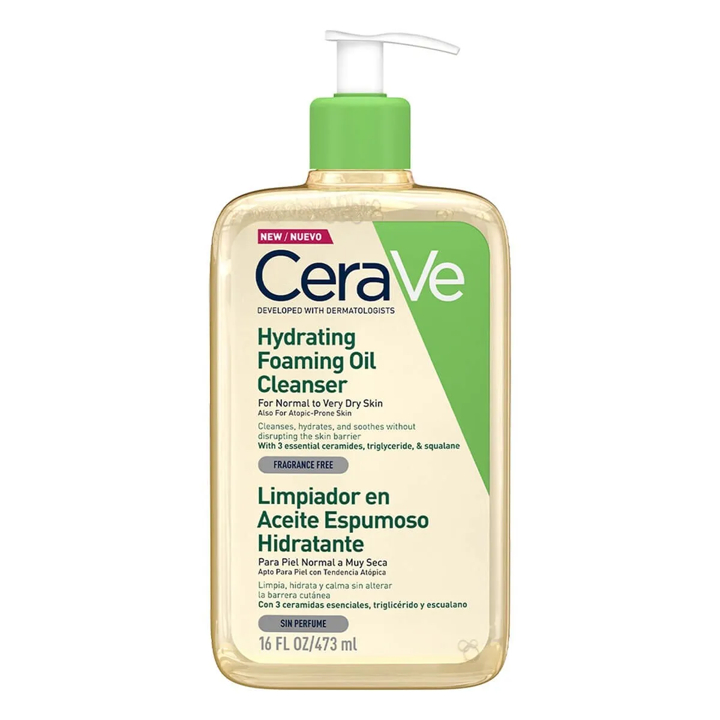 Cerave Hydrating Foaming Oil Cleanser 473ml. เซราวี ออยล์ คลีนเซอร์ ทำความสะอาดผิวหน้า