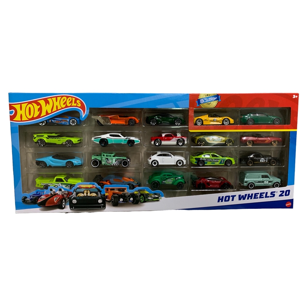 ⭐︎ 秋の値引⭐︎Hot Wheels Delivery 20-Car Set⭐︎ Hot Wheels 20 Basic Car Pack Assortment ฮอตวีลส์ รถแพ็ก 20 คัน คละ