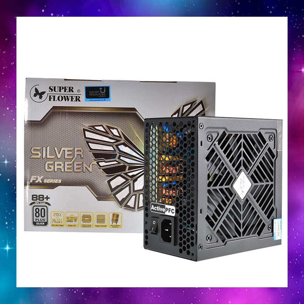 POWER SUPPLY (อุปกรณ์จ่ายไฟ) SUPER FLOWER SILVER 500W (80+ SILVER) (SF ...