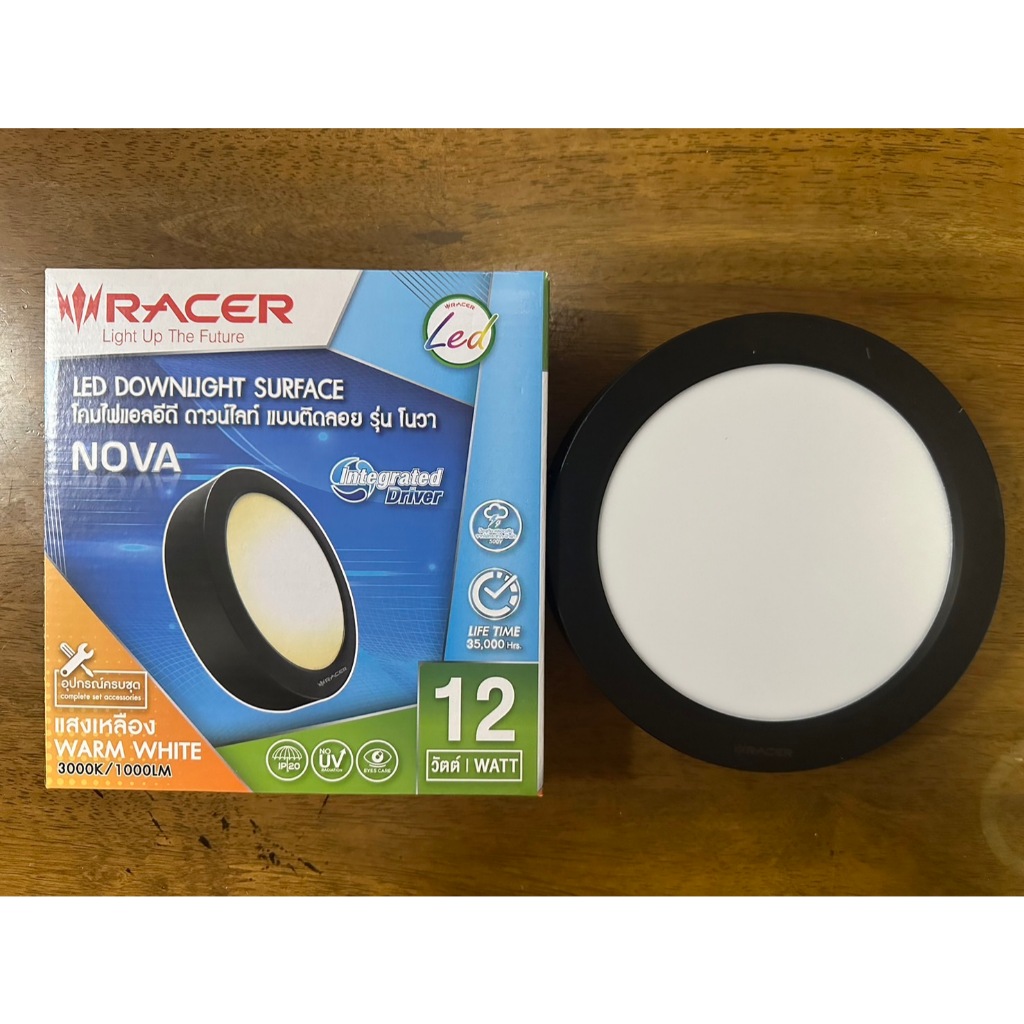 โคมไฟดาวน์ไลท์ติดลอยกลม 6 นิ้ว RACER รุ่น LED DOWNLIGHT SURFACE NOVA 12 ...