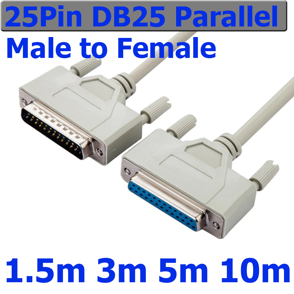 สาย DATA 25Pin DB25 Parallel Male to Female LPT Printer DB25 M-M Cable ...