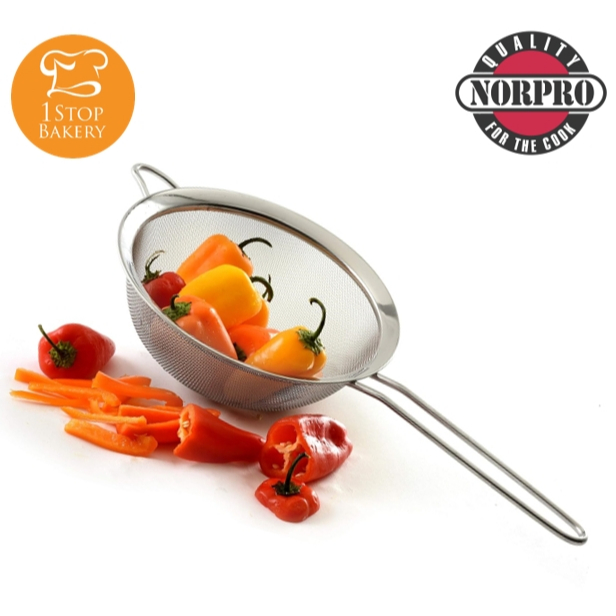 Norpro 6-Inch Stainless Steel Strainer - Mesh Screen With Handle & Resting Ring