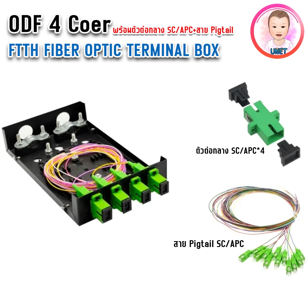 ODF RACK MOUNT 4 Core SC/APC กล่องเทอร์มินัลไฟเบอร์ออฟติก อุปกรณ์จัด ...