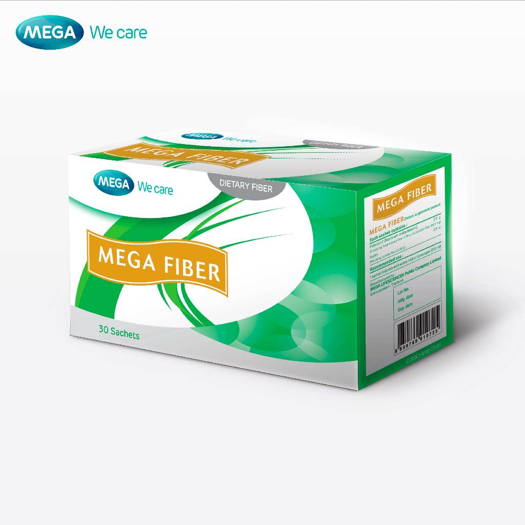 MEGA We care เมก้าวีแคร์ MEGA FIBER (30 Sachets) เมก้า ไฟเบอร์ 30 ซอง ...