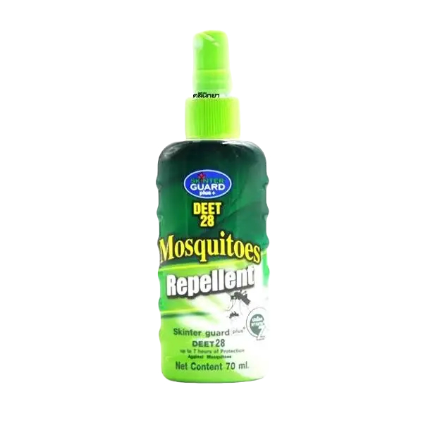SKINTER GUARD SPRAY DEET 70ml. 3สูตร สเปรย์กันยุง ทาก เห็บ หมัด แมลง ...