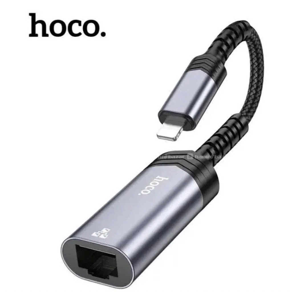 HOCO UA26 iโฟu TYPE C USB/ to RJ45 หางหนู Type C LAN Adapter Gigabit ...