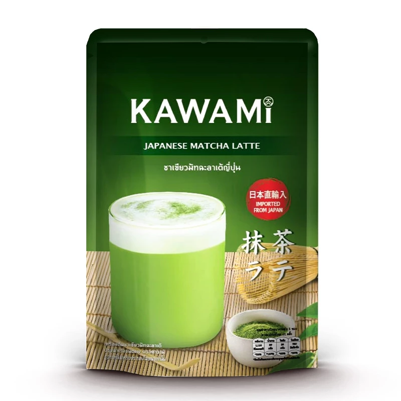 คาวามิมัทฉะลาเต้ ขนาด 250 กรัม. Kawami Matcha Latte Powder size 250g.