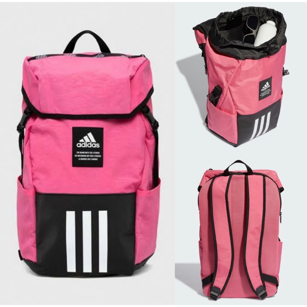 Adidas black and pink backpack hot sale