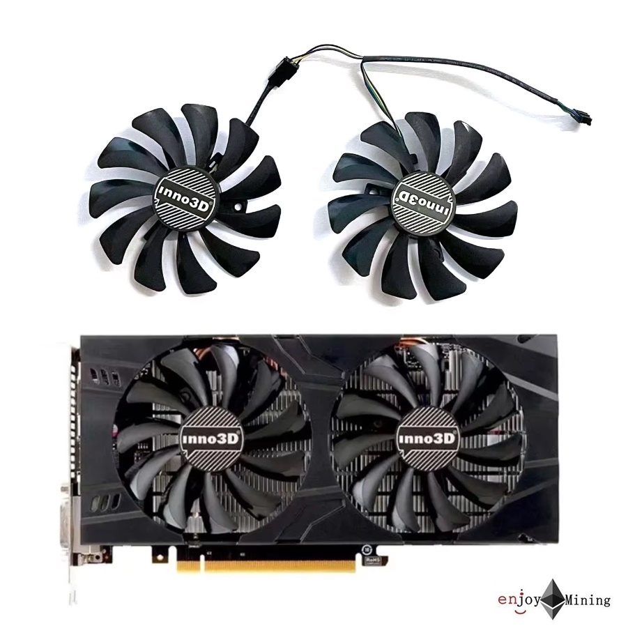 พัดลมการ์ดจอ INNO3D GeForce GTX 1060 3GB X2 GTX 1060 6GB X2 Graphics Card  Cooling Fan(HA9010H12F-Z)