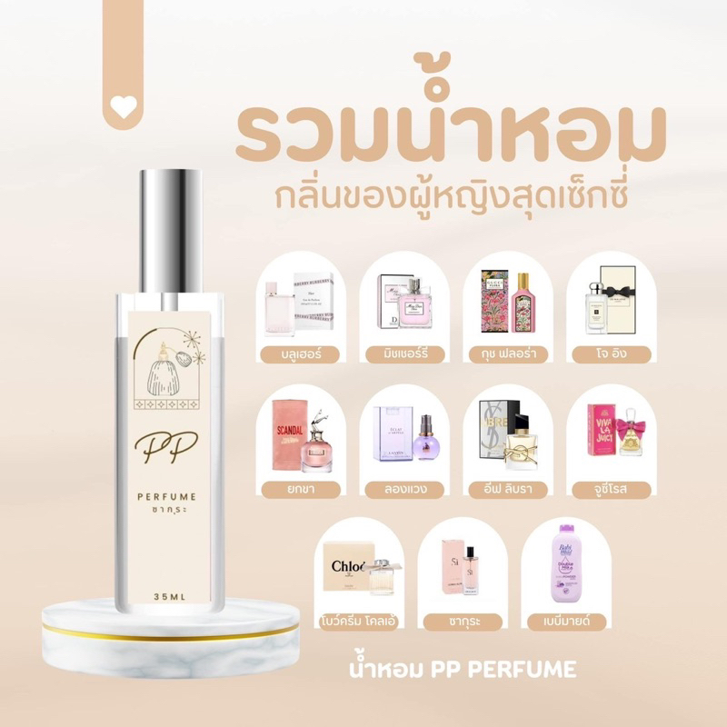 PP Perfume💦น้ำหอมเทียบแบรนด์หอมนาน หอมติดทน 8-12 ชม. ปริมาณ 35 ml ...