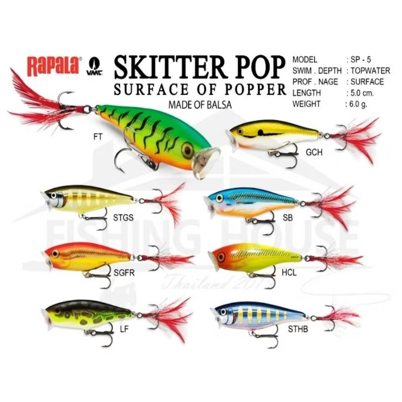 POP RAPALA 5 CM. 6 กรัม | Shopee Thailand