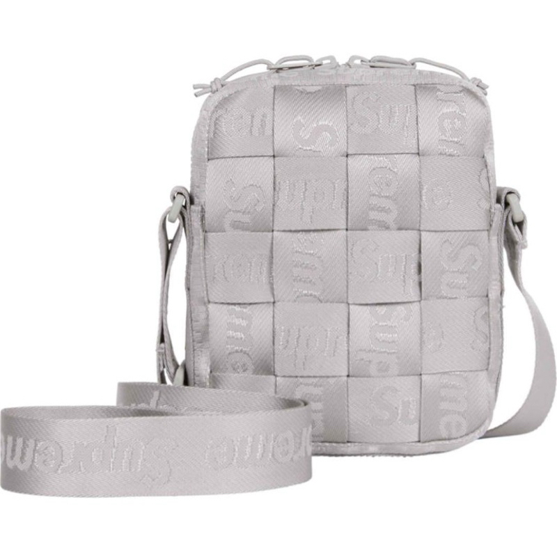Supreme Woven Shoulder Bag Silver | Shopee Thailand