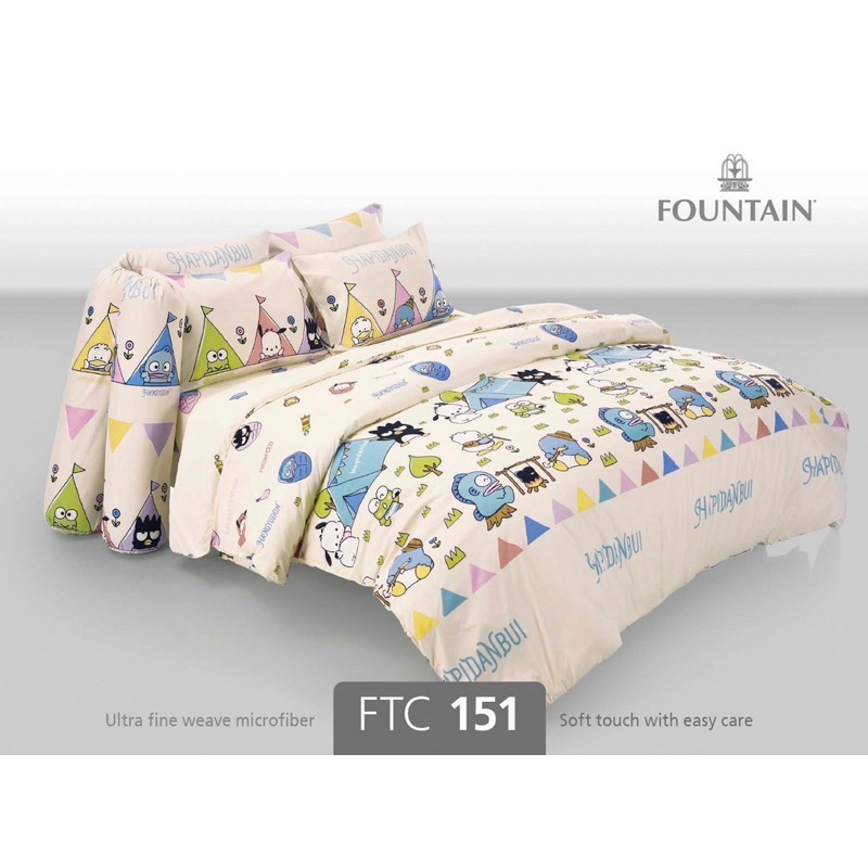 ชุดผ้าปูที่นอนฟาวเท่นรวมผ้านวม ขนาด 3.5, 5, 6 ฟุต รวมผ้าห่มนวม | Shopee ...