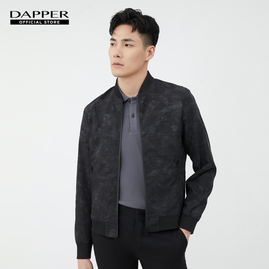 DAPPER แจ็คเก็ต Midnight Camo Print Bomber Jacket สีดำ (JKBK/269BM ...