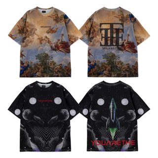 URTHE - เสื้อยืด Oversize สกรีนลาย เต็มตัว