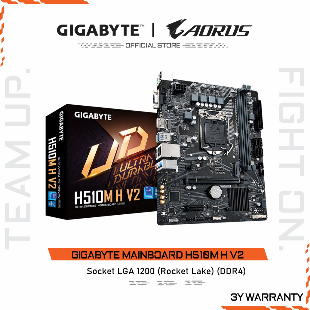 GIGABYTE MAINBOARD H510M H V2 เมนบอร์ด H510M H V2-REV2.0 | Shopee Thailand