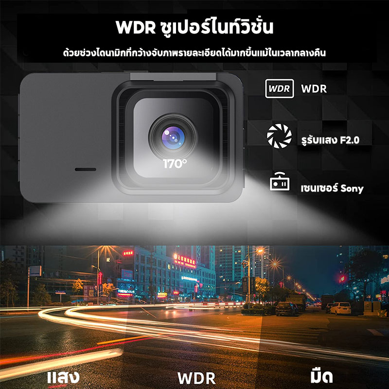 กล้องติดรถยนต์-3inch-wifi-dash-cam-4k-full-hd-1080p-2กล้อง-รองรับสูงสุด-32gb-เครื่องบันทึกในรถยนต์แบบสัมผัสหน้าจอ